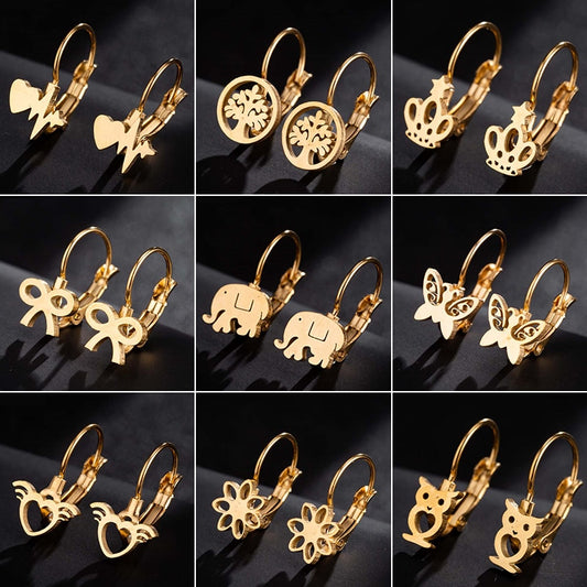 BOUCLES D'OREILLES Class "Gold & Steel"